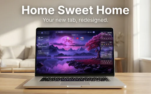 Home Sweet Home: Ubah Tab Baru Jadi Dashboard Produktif - Screenshot 1
