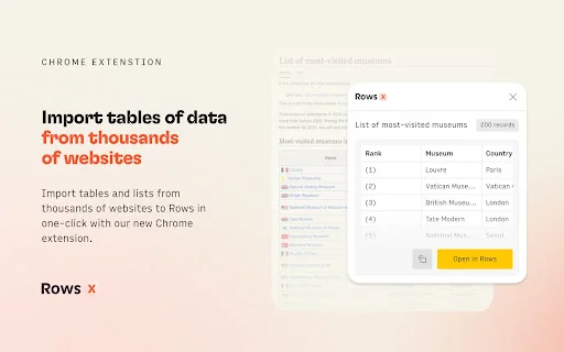 Download RowsX Terbaru – Ekstrak Tabel Data Web Gratis - Screenshot 1