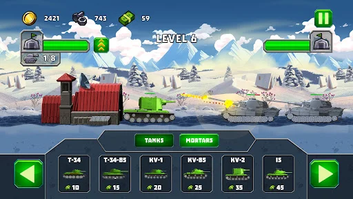 Download Tank Attack 5 | Tanks 2D Terbaru – Game Perang Seru - Screenshot 25