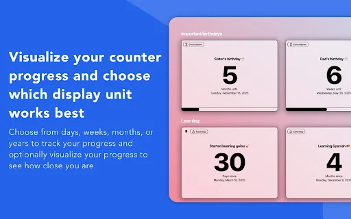Day Counter – New Tab Page: Lacak Momen Spesial Anda Sekarang - Screenshot 4