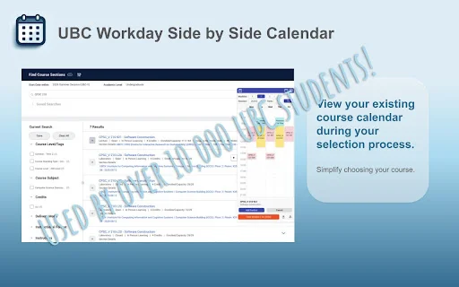 Download UBC Workday Side by Side Calendar – Jadwal Kuliah Mudah - Screenshot 1