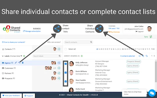 Download Shared Contacts for Gmail® Terbaru – Kelola Kontak Mudah - Screenshot 2