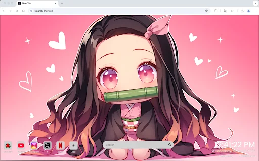 Download Chibi Nezuko Kamado Live Wallpaper – Tema Anime Lucu - Screenshot 3