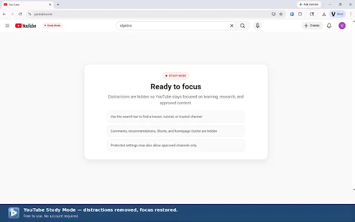 Download YouTube Study Mode Terbaru – Fokus Belajar Tanpa Distraksi - Screenshot 1