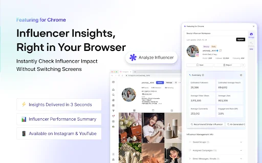 Download Featuring for Chrome – Analisis Influencer AI Terbaik - Screenshot 1