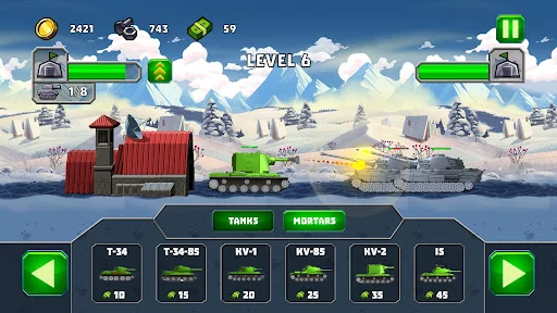 Download Tank Attack 5 | Tanks 2D Terbaru – Game Perang Seru - Screenshot 1