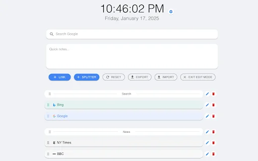 Awesome New Tab: Kustomisasi Halaman Tab Baru Anda Gratis - Screenshot 2