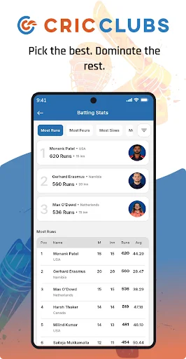 Download CricClubs Mobile Terbaru – Skor Kriket Live & Statistik - Screenshot 7
