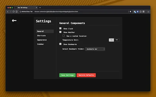 Minimal New Tab: Halaman Tab Baru Estetik & Cepat untuk Chrome - Screenshot 4