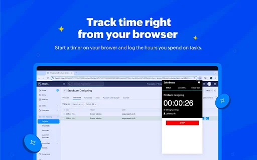 Download Zoho Books Timer Terbaru – Lacak Waktu Proyek Mudah - Screenshot 1