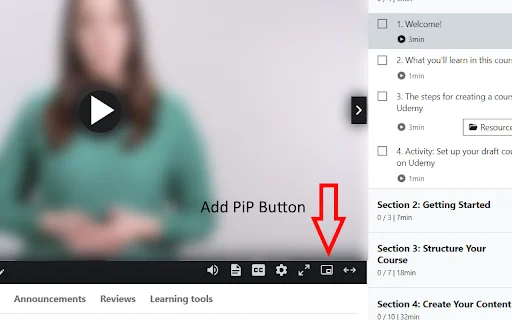 Download Udemy Picture-in-Picture – Fitur PIP Otomatis Terbaik - Screenshot 1