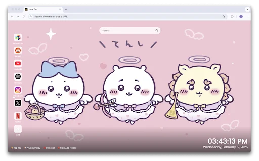Download Chiikawa Wallpaper New Tab – Tema HD Paling Lucu - Screenshot 3