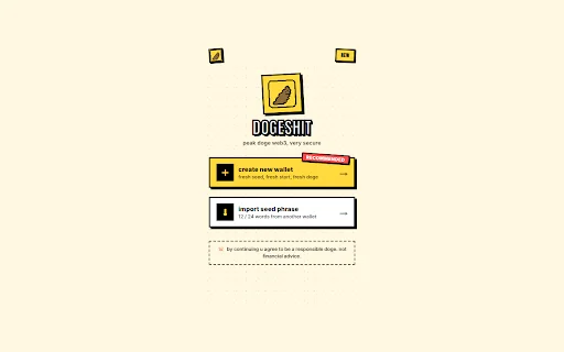Download Dogeshit Wallet Terbaru – Dompet EVM EIP-7702 Aman - Screenshot 1