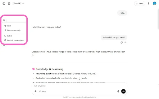 Download QuickPrint GPT Terbaru – Cetak Chat AI dengan Mudah - Screenshot 2
