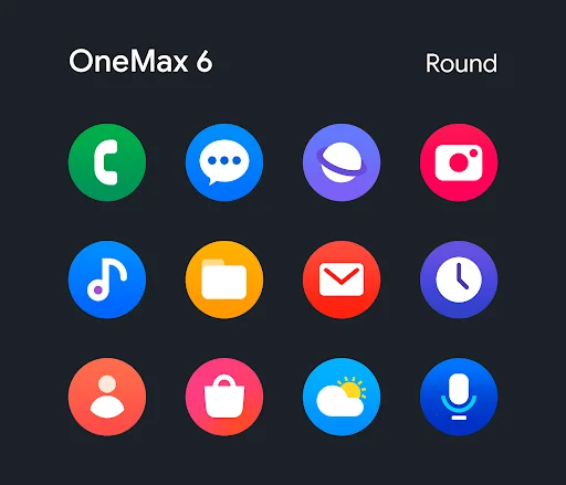 Download OneMax 6 Icon Pack Terbaru – Ikon Bulat Estetik Gratis - Screenshot 6