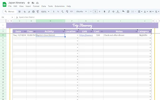Travel Mapper: Rencanakan Liburan ke Google Sheets dengan Mudah - Screenshot 5