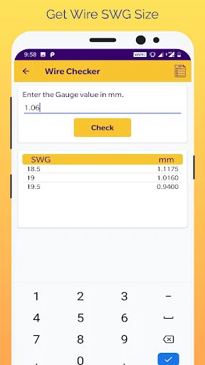 Download Gauge Checker Terbaru – Kalkulator Kawat & Konversi SWG - Screenshot 2