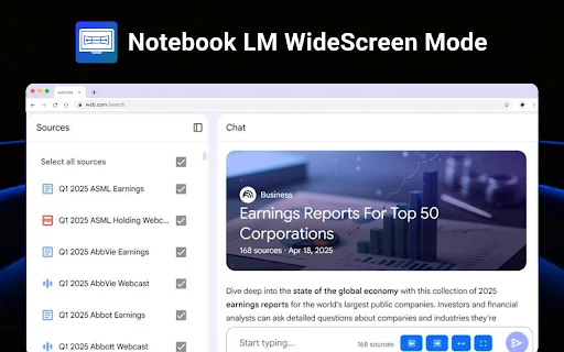 Notebook LM WideScreen Mode: Optimalkan Ruang Kerja Anda - Screenshot 1