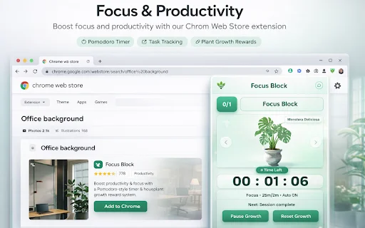 LetPlant GreenFocus Pomodoro: Timer Fokus & Tumbuhkan Tanaman - Screenshot 4