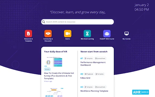 Download AIHR Member Start Page – Akses HR Eksklusif Gratis - Screenshot 1