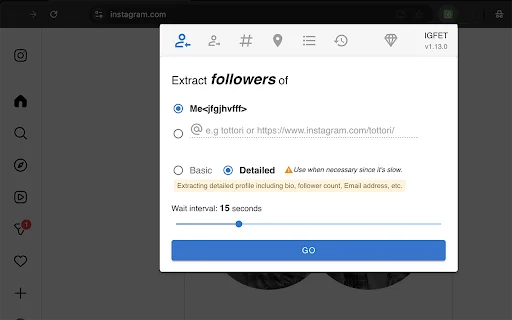 Download IGFET Terbaru – Ekspor Followers Instagram Gratis - Screenshot 1