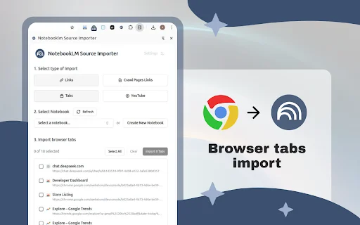 Notebooklm Source Importer: Ekspor Chat AI ke NotebookLM - Screenshot 2