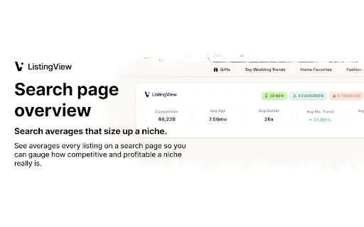 ListingView: Riset Produk Terlaris Etsy & Analisis Kompetitor - Screenshot 5