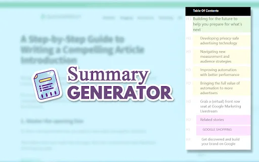 Download Summary Generator – Buat Daftar Isi Artikel Instan - Screenshot 1