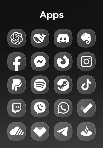 Download OneGlass 8 – Icon Pack Terbaru – Tampilan Minimalis - Screenshot 3