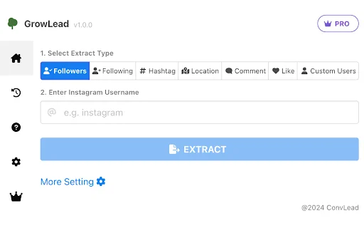 GrowLead: Ekstrak Email Instagram Efektif & Cepat – Unduh Sekarang - Screenshot 1