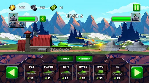 Download Tank Attack 5 | Tanks 2D Terbaru – Game Perang Seru - Screenshot 30
