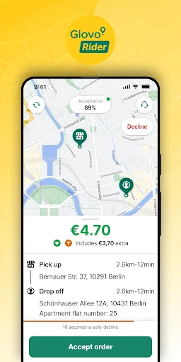 Download Glovo Rider Terbaru – Peluang Penghasilan Fleksibel - Screenshot 1