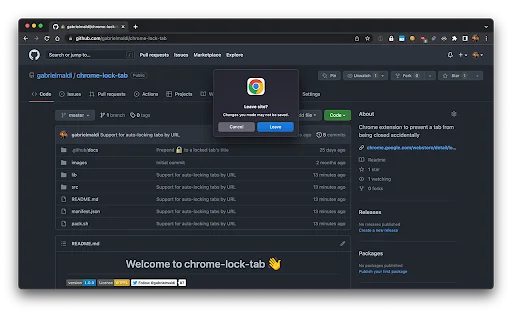 Download Lock Tab Terbaru – Cegah Tab Tertutup Tidak Sengaja - Screenshot 1
