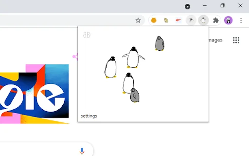 Download aB Penguins Chrome – Teman Desktop Lucu Gratis - Screenshot 1