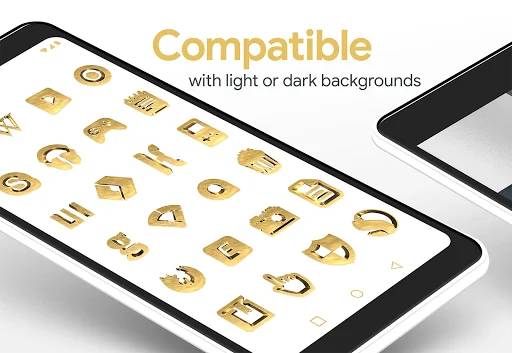 Download Solid Gold Pro Icon Pack Terbaru – Ikon 3D Mewah Gratis - Screenshot 3