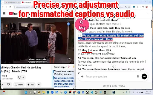 Script Looper: Belajar Bahasa Inggris di YouTube dengan AI - Screenshot 3