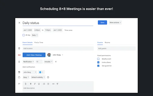 Download 8×8 Work Meetings Chrome Terbaru – Jadwal Rapat Mudah - Screenshot 1