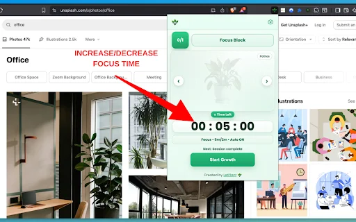 LetPlant GreenFocus Pomodoro: Timer Fokus & Tumbuhkan Tanaman - Screenshot 5