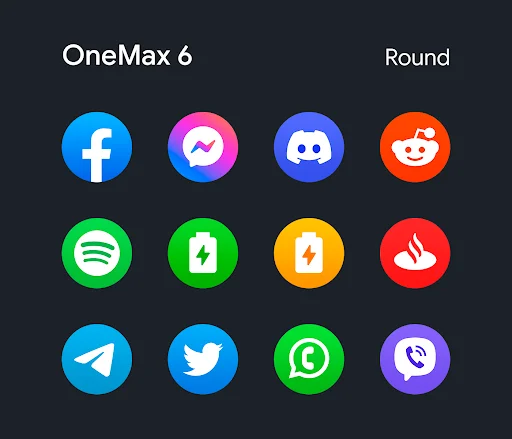 Download OneMax 6 Icon Pack Terbaru – Ikon Bulat Estetik Gratis - Screenshot 7