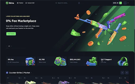 Download Ekstensi Skins.com Marketplace – Trading Lebih Cepat - Screenshot 1
