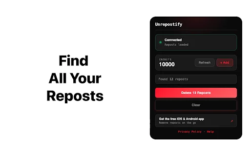 Download Unrepostify Terbaru – Hapus Repost TikTok Sekali Klik - Screenshot 2