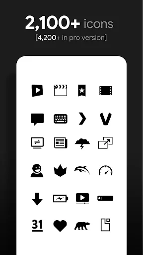 Download Flight Dark – Icon Pack Terbaru – Ikon Minimalis Gelap - Screenshot 2