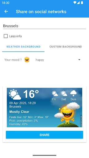 Download Weather Belgium XL PRO Terbaru – Prakiraan Cuaca Akurat - Screenshot 7