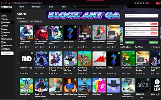 Roblox Game Blocker Terbaru – Sembunyikan Game Spam di Roblox - Screenshot 3