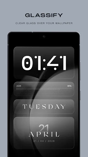 Download Glassify – Widgets & Themes Terbaru – Kustomisasi Gratis - Screenshot 4