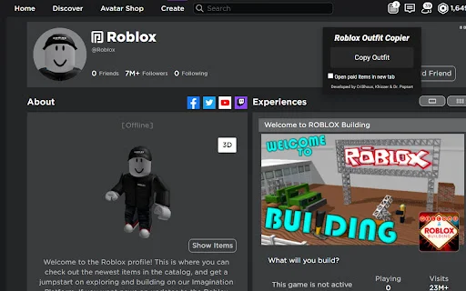 Download Roblox Outfit Copier Terbaru – Salin Avatar Gratis - Screenshot 1