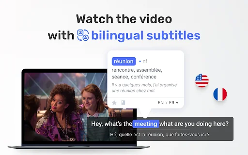 Download eLang: Belajar Bahasa via Netflix & YouTube Gratis - Screenshot 3