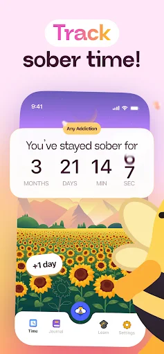 Download Sober Day Counter – Sunflower Terbaru – Berhenti Kecanduan - Screenshot 1