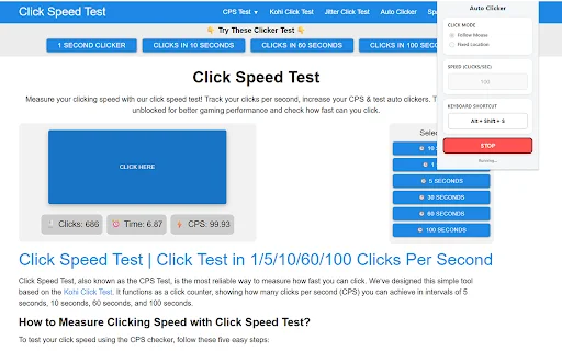 Simple Auto Clicker: Auto Clicker Chrome Cepat & Ringan - Screenshot 1