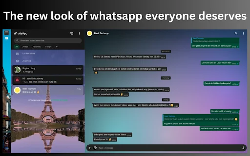WhatsApp Web Customizer: Kustomisasi Tema & Fitur Privasi - Screenshot 1